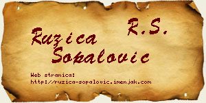 Ružica Šopalović vizit kartica